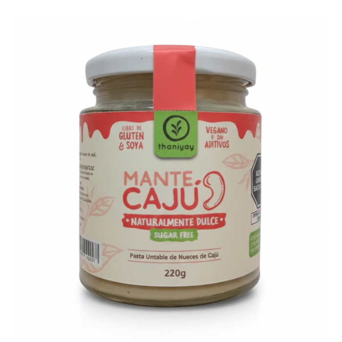 Pasta untable de nueces de caju, ManteCajú de 220gr de la marca THANIYAY de Lima