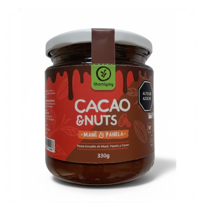 Pasta untable de mani y cacao, Cacao & Nuts 330gr de la marca THANIYAY de Lima